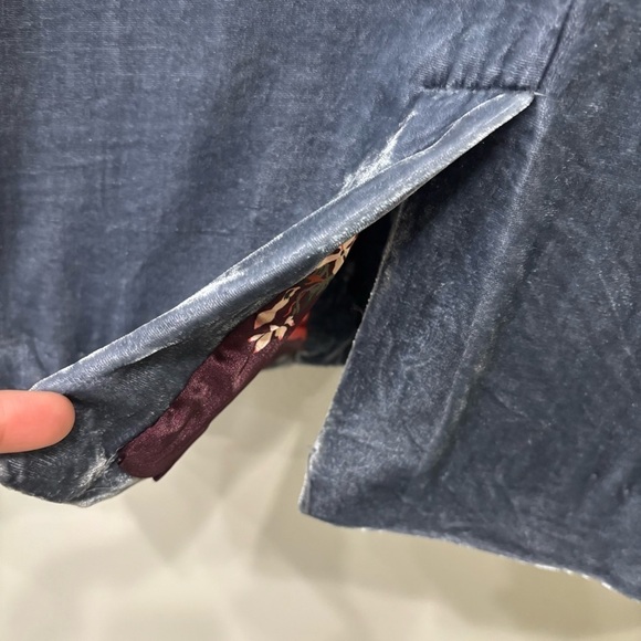 Sundance Beau Velvet Silk Blend Lined Floral Blazet Jacket Women’s Size 4 - Picture 7 of 14